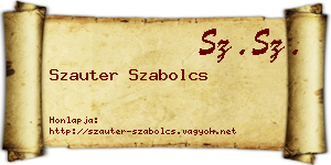Szauter Szabolcs névjegykártya