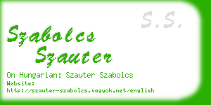 szabolcs szauter business card